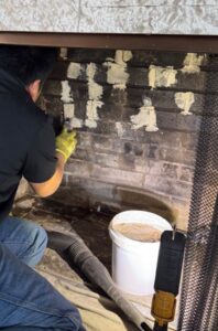 Fireplace Refractory Panel Repair crack repair